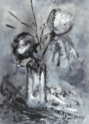 Floral Study in Grey